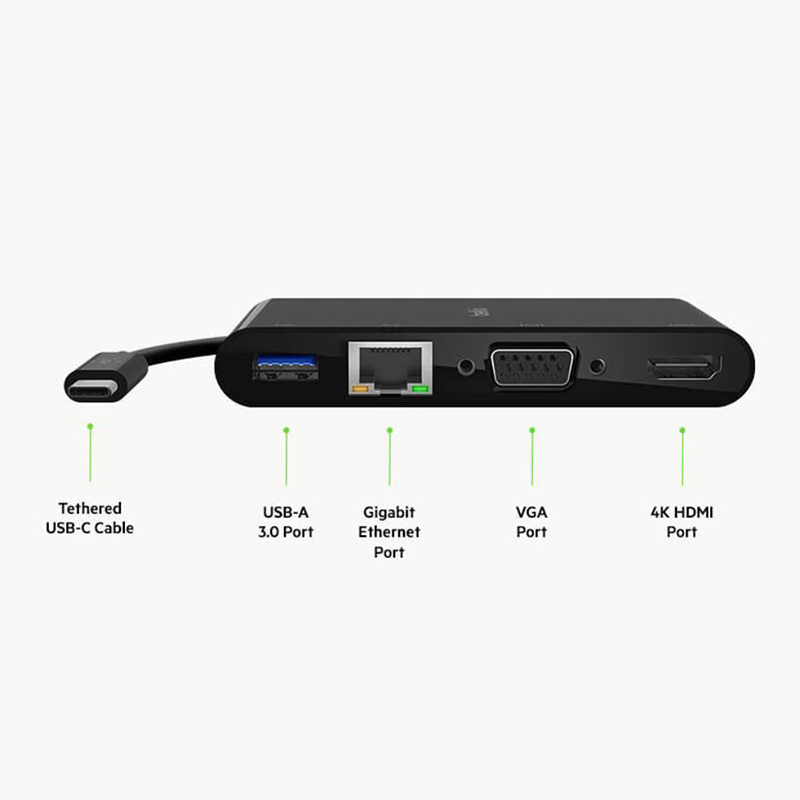 Belkin AVC004btBK USB-C Multimedia + Charge Adapter 100W