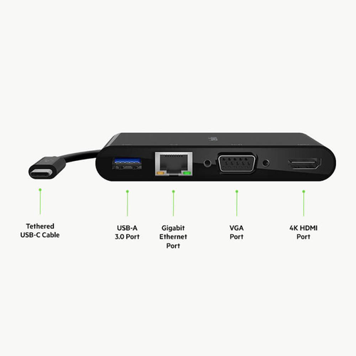 Belkin AVC004btBK USB-C Multimedia + Charge Adapter 100W