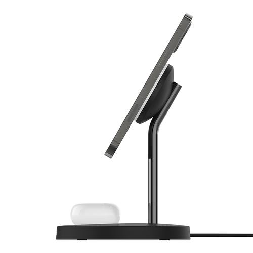 Belkin WIZ010myBK BoostCharge Pro 2in1 Wireless Charger Stand with MagSafe 15W + adapter (Black)