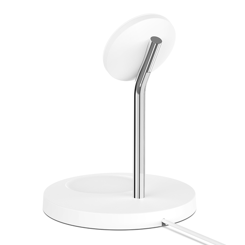 Belkin WIZ010myWH BoostCharge Pro 2in1 Wireless Charger Stand with MagSafe 15W + adapter (White)