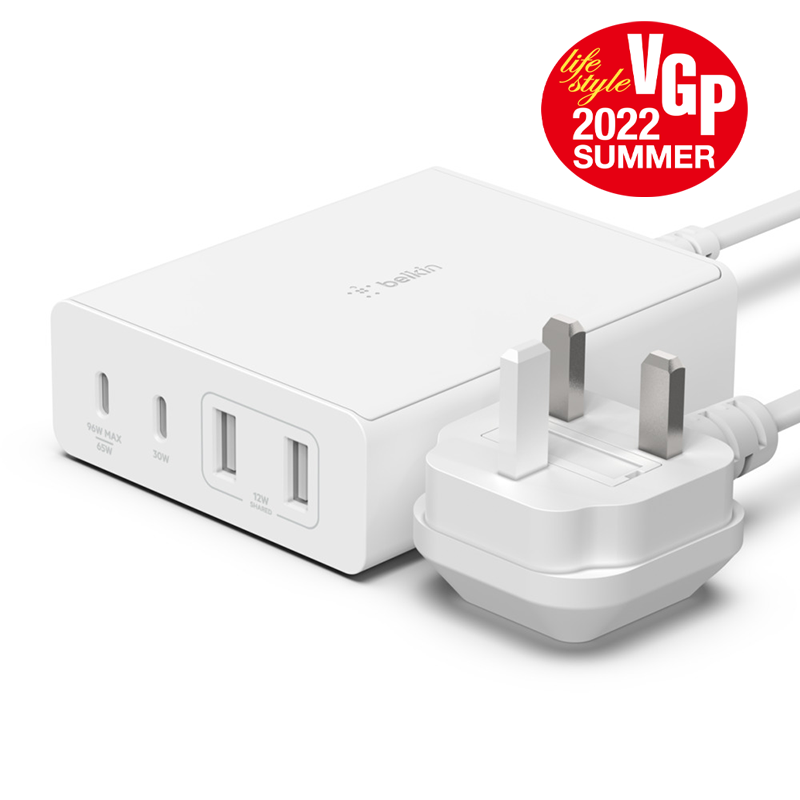 Belkin WCH010myWH BoostCharge Pro 4-Port GaN Charger 108W + 2M adapter