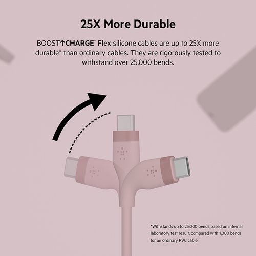 Belkin CAB008bt1MPK BoostCharge USB-C to USB-A Cable (Pink, 1M)