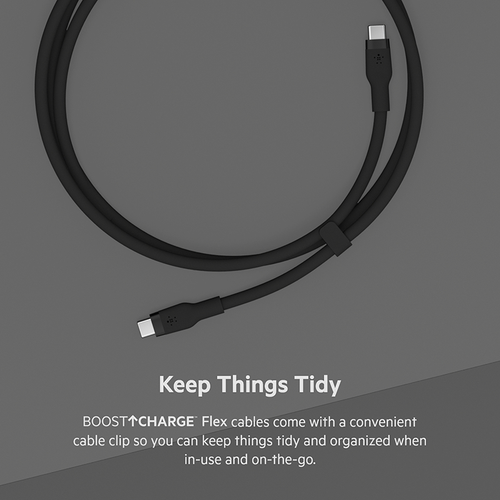 Belkin CAB009bt1MBK BoostCharge Flex USB-C to USB-C Cable (Black, 1M)