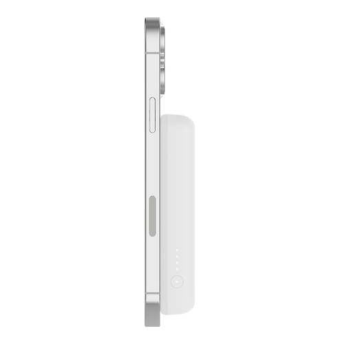 Belkin BPD004btWT BoostCharge Magnetic Wireless Power Bank 5K + Stand (White)