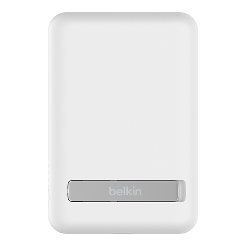 Belkin BPD004btWT BoostCharge Magnetic Wireless Power Bank 5K + Stand (White)