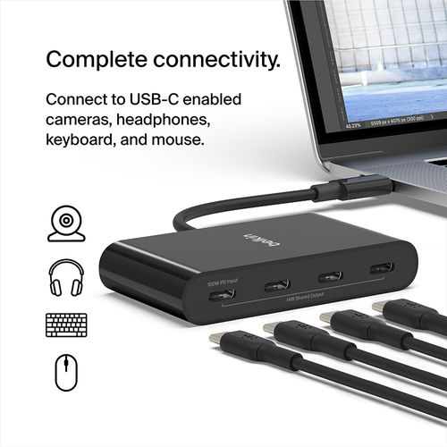 Belkin AVC018btBK Connect USB-C to 4-Port USB-C Hub
