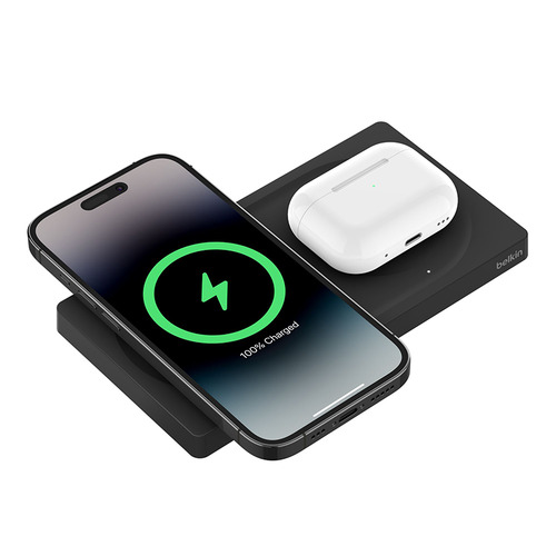 Belkin WIZ019btBK MagSafe 2-in-1 Wireless Charging Pad (Black)