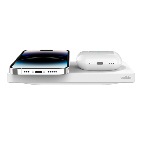 Belkin WIZ019btWH MagSafe 2-in-1 Wireless Charging Pad (White)