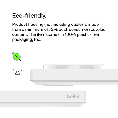 Belkin WIZ019btWH MagSafe 2-in-1 Wireless Charging Pad (White)