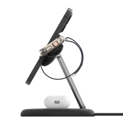 Belkin WIZ023myBK BoostCharge Pro 3-in-1 Magnetic Wireless Charging Stand with Qi2 15W (Black)