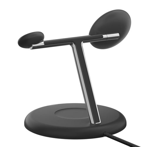 Belkin WIZ023myBK BoostCharge Pro 3-in-1 Magnetic Wireless Charging Stand with Qi2 15W (Black)