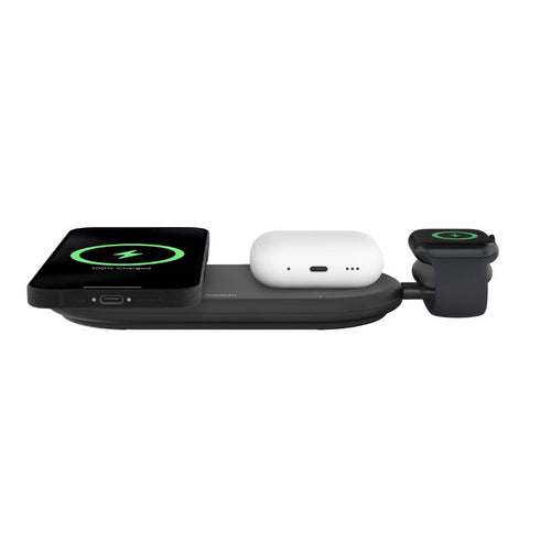 Belkin WIZ022qcBK Qi2 3-in-1 Wireless Charging Pad (Black)
