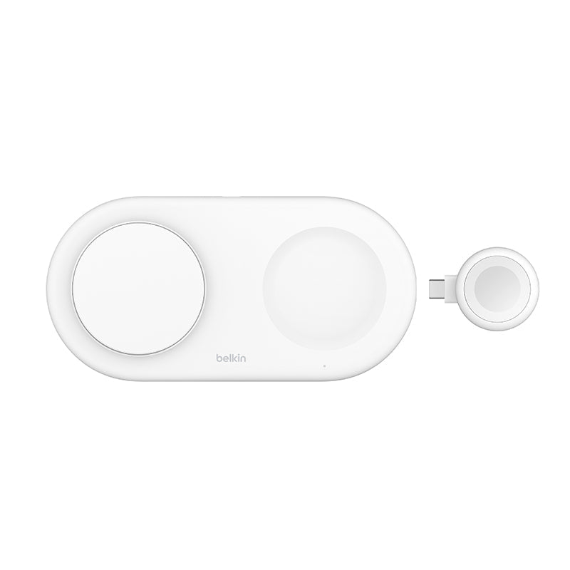 Belkin WIZ022qcWH Qi2 3-in-1 Wireless Charging Pad (White)