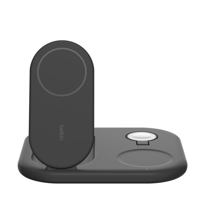 Belkin WIZ029myBK BoostCharge 3-in-1 Magnetic Foldable Wireless Charger with Qi2 15W (Black)