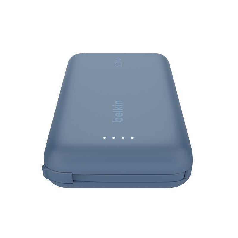 Belkin BPB021fqBL BoostCharge Power Bank 10K with Integrated Cable (Blue)