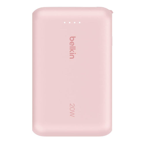 Belkin BPB021fqPK BoostCharge Power Bank 10K with Integrated Cable (Pink)