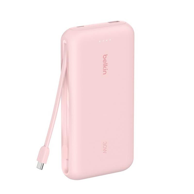 Belkin BPB024fqPK BoostCharge Power Bank 20K with Integrated Cable (Pink)