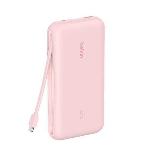 Belkin BPB024fqPK BoostCharge Power Bank 20K with Integrated Cable (Pink)
