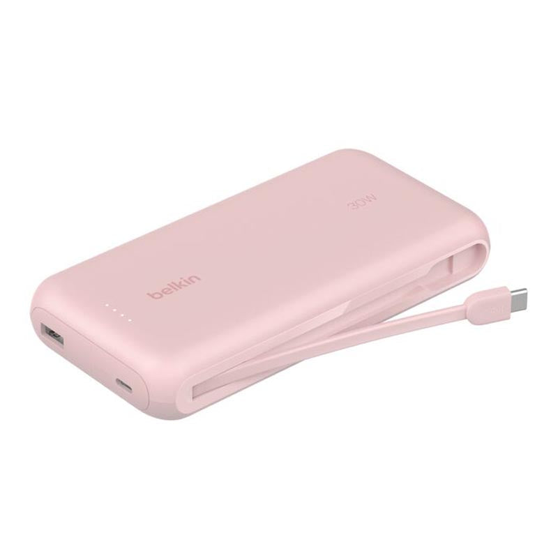 Belkin BPB024fqPK BoostCharge Power Bank 20K with Integrated Cable (Pink)