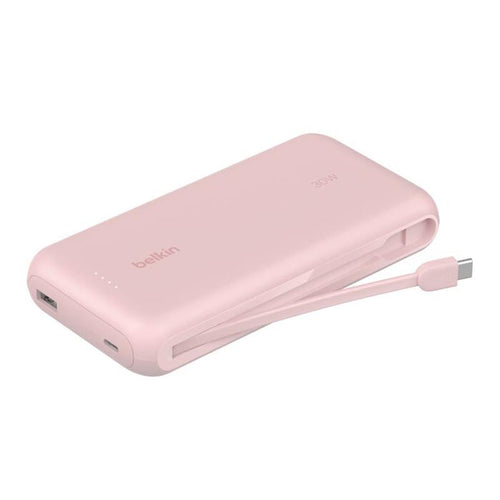 Belkin BPB024fqPK BoostCharge Power Bank 20K with Integrated Cable (Pink)