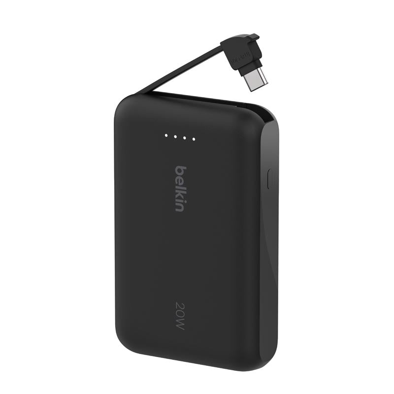 Belkin BPB021fqBK BoostCharge Power Bank 10K with Integrated Cable (Black)