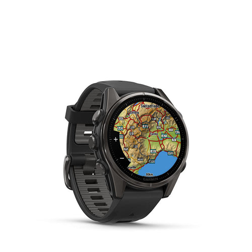 Garmin fenix 8 43mm AMOLED Sapphire/Carbon Grey Titanium (Black/PebbleGrey)