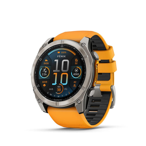 Garmin fenix 8 51mm AMOLED Sapphire/Titanium - (SparkOrange/Graphite)