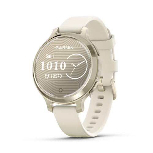 Garmin Lily 2 Active Lunar Gold with Bone Silicone Band