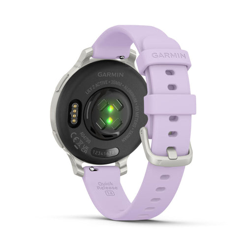 Garmin Lily 2 Active Silver with Purple Jasmine Silicone Band