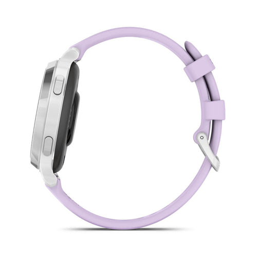 Garmin Lily 2 Active Silver with Purple Jasmine Silicone Band