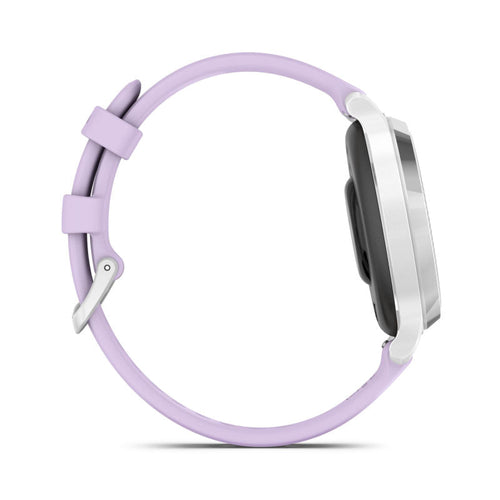 Garmin Lily 2 Active Silver with Purple Jasmine Silicone Band