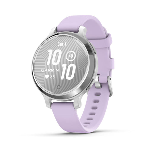 Garmin Lily 2 Active Silver with Purple Jasmine Silicone Band
