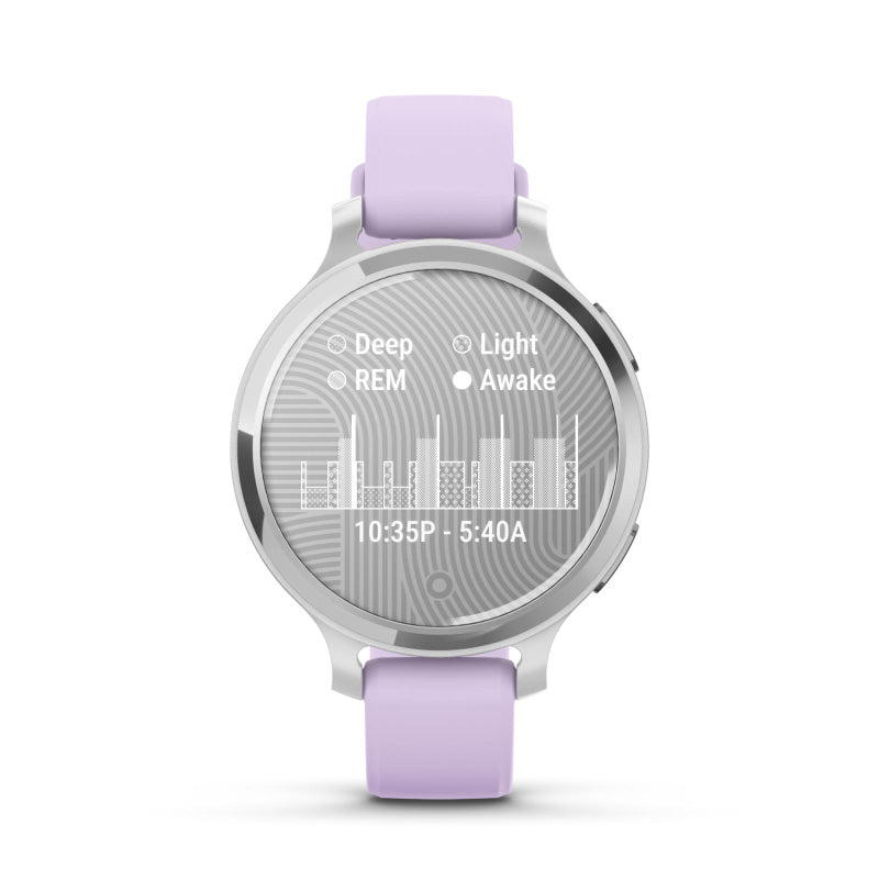 Garmin Lily 2 Active Silver with Purple Jasmine Silicone Band