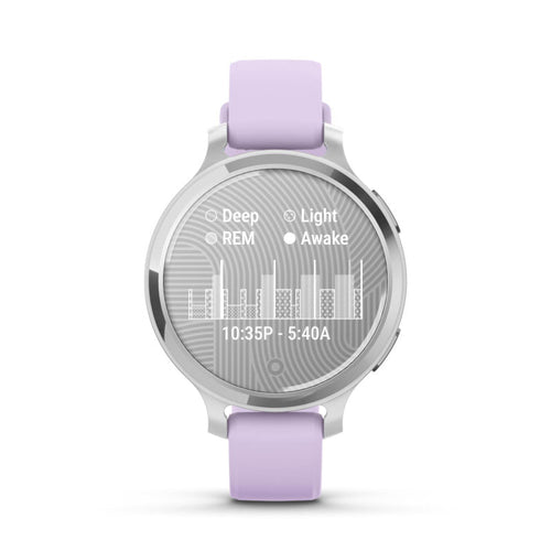 Garmin Lily 2 Active Silver with Purple Jasmine Silicone Band