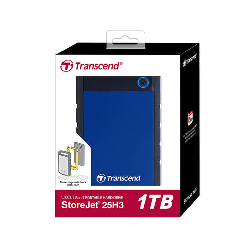 Transcend StoreJet 25H3 Portable HDD 1TB (Blue)