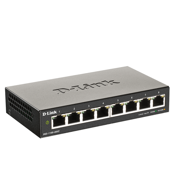 D-Link DGS-1100-08V2 8-Port Gigabit Smart Managed Switch