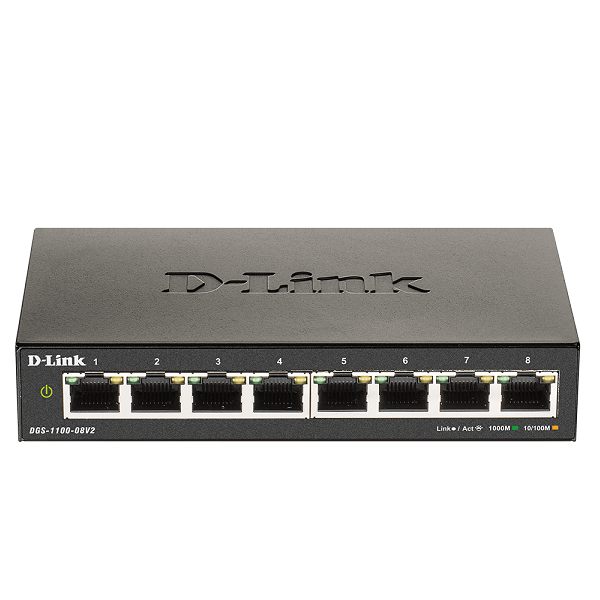 D-Link DGS-1100-08V2 8-Port Gigabit Smart Managed Switch