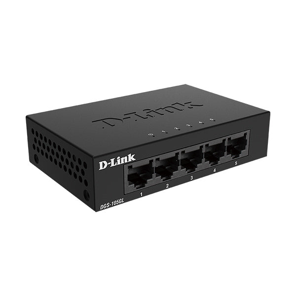 D-Link DGS-105GL 5-Port Gigabit Metal Unmanaged Desktop Switch