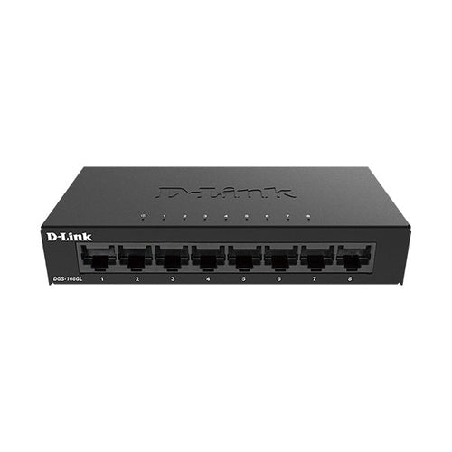 D-Link DGS-108GL 8-Port Gigabit Metal Unmanaged Desktop Switch