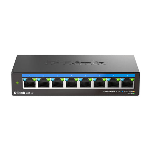 D-Link DMS-108 8-Port 2.5G Multi-Gigabit Desktop Switch