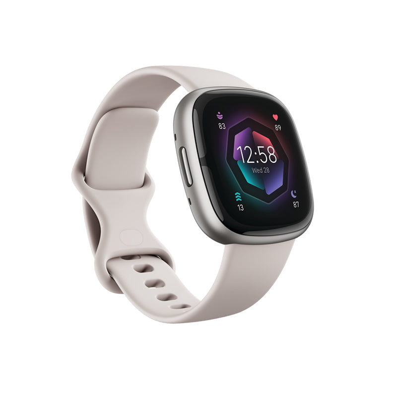 Fitbit Sense 2 Smartwatch (Lunar White / Platinum)