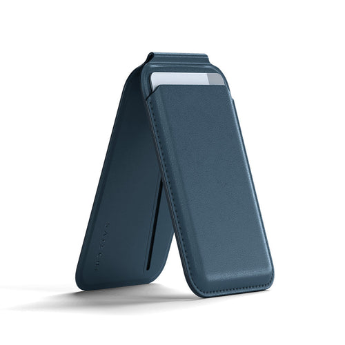 Satechi ST-VLWB Vegan Leather Magnetic Wallet Stand (Dark Blue)