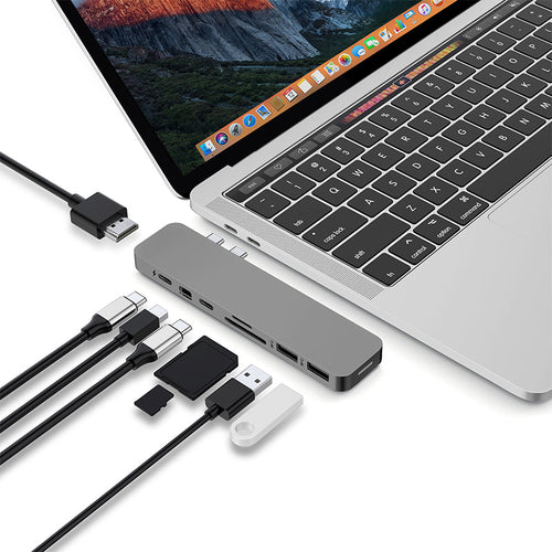 HyperDrive GN28D-GRY-GL-50 PRO 8-in-2 USB-C Hub (Grey)