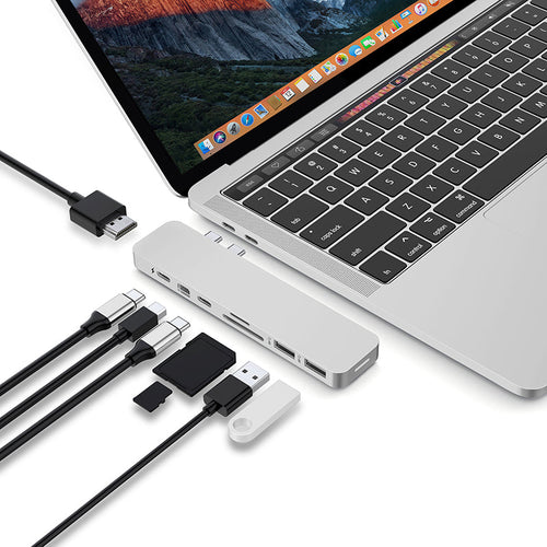 HyperDrive GN28D-SIL-GL-50 PRO 8-in-2 USB-C Hub (Silver)