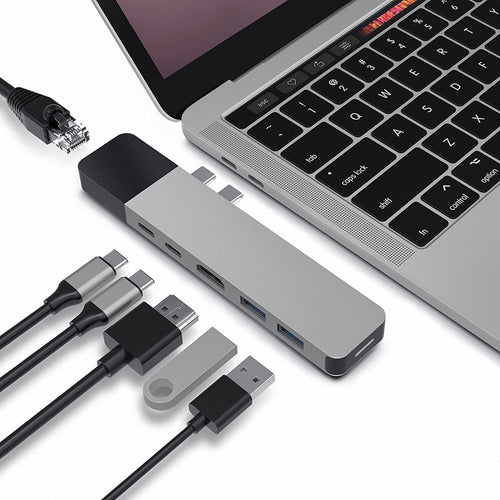 HyperDrive GN28N NET 6-in-2 USB-C Hub (Grey)