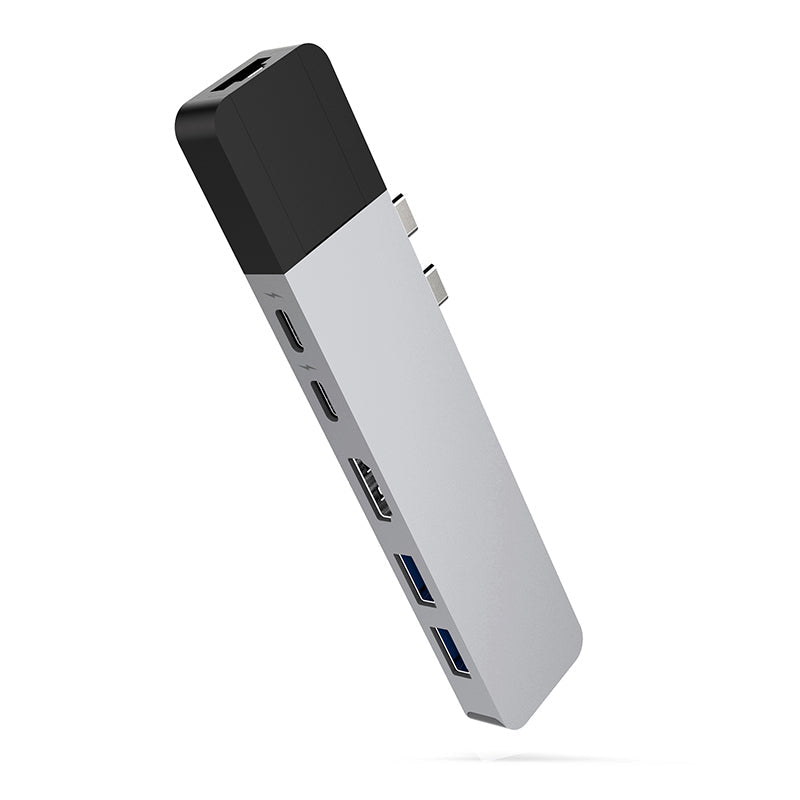 HyperDrive GN28N NET 6-in-2 USB-C Hub (Silver)