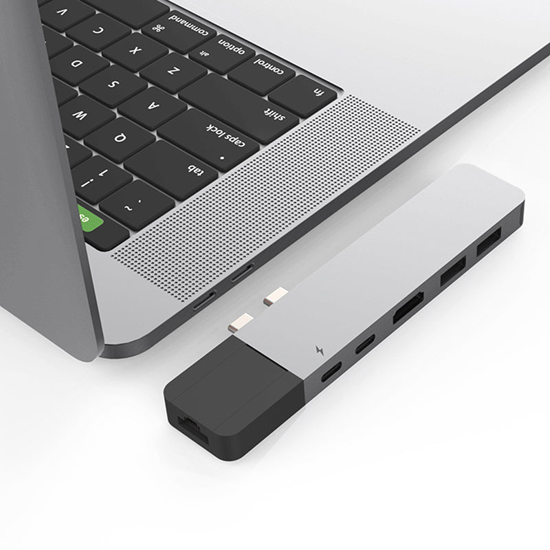 HyperDrive GN28N NET 6-in-2 USB-C Hub (Silver)