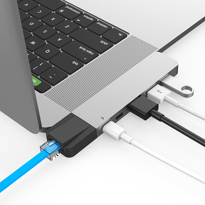 HyperDrive GN28N NET 6-in-2 USB-C Hub (Silver)