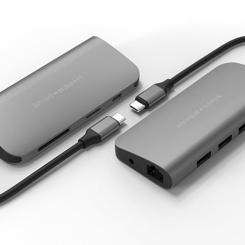 HYPERDRIVE HD30F POWER 9-in-1 USB-C Hub (Grey)