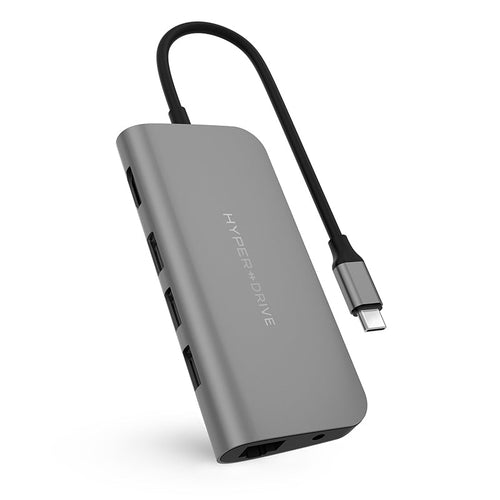 HYPERDRIVE HD30F POWER 9-in-1 USB-C Hub (Grey)